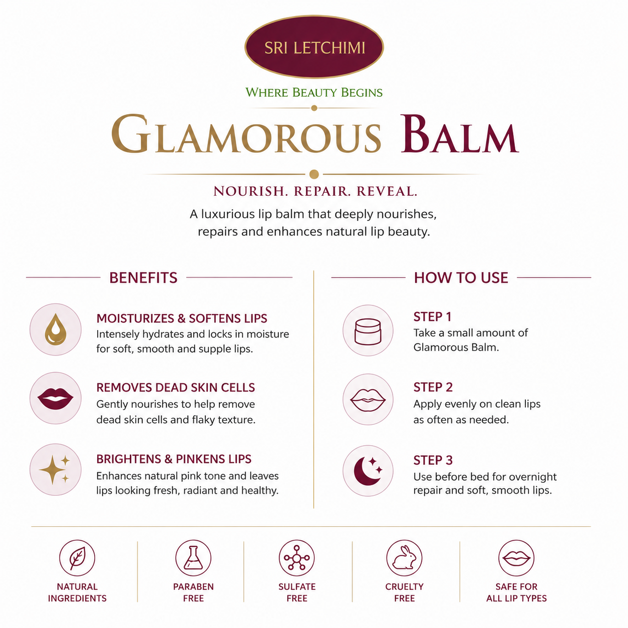 Glamorous Balm | Sri Letchimi | Golden Shine - Image 2