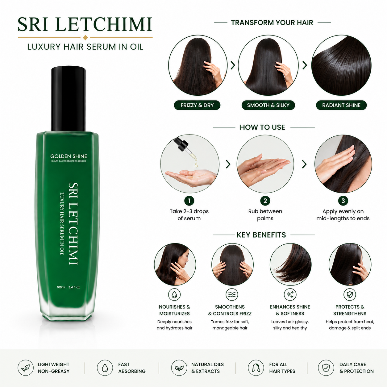 Luxury Hair Serum | Golden Shine HQ - Image 5