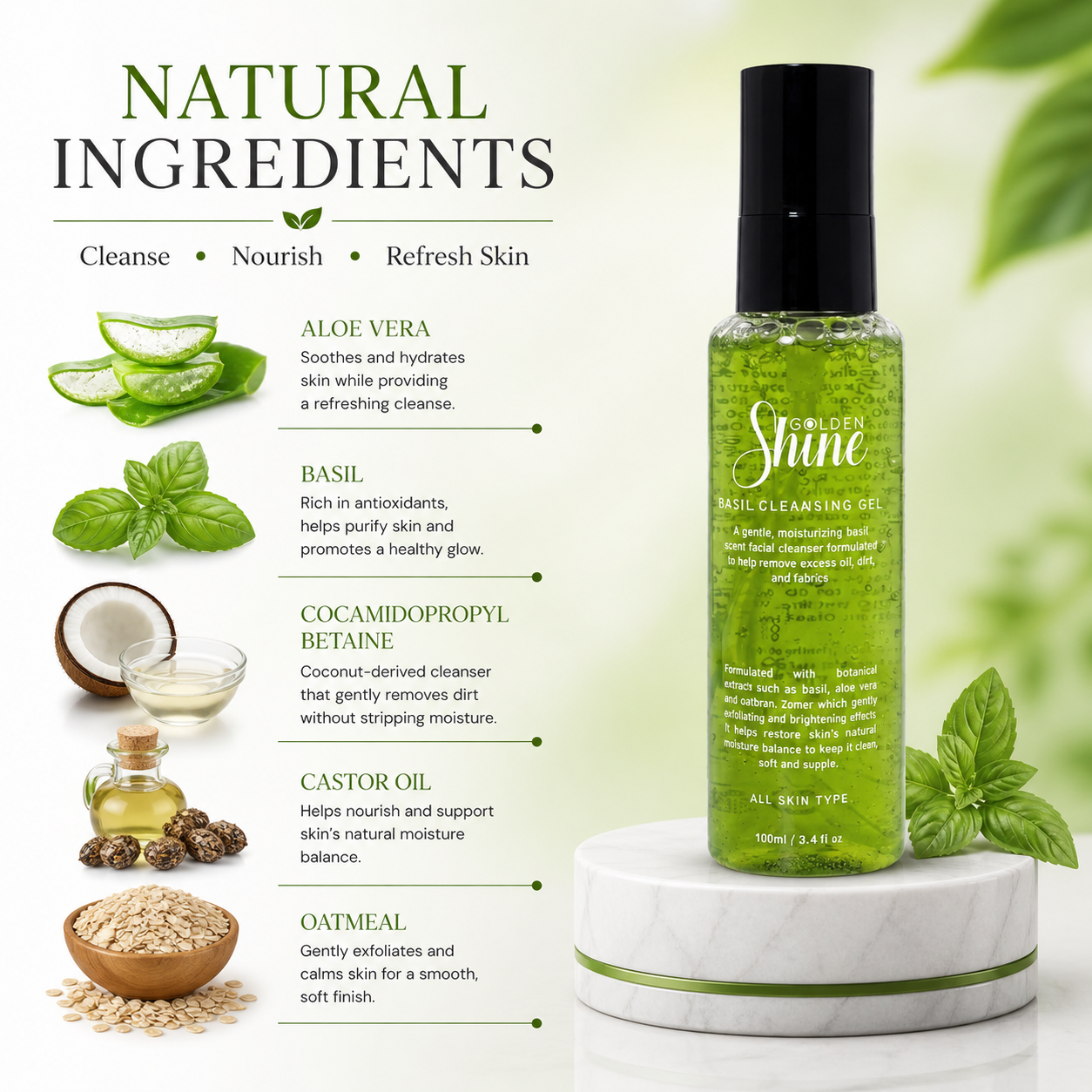 Basil Cleanser | Golden Shine HQ - Image 3