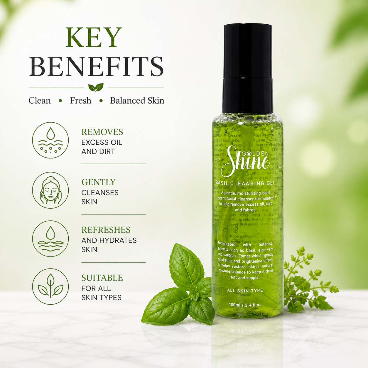 Basil Cleanser | Golden Shine HQ - Image 4