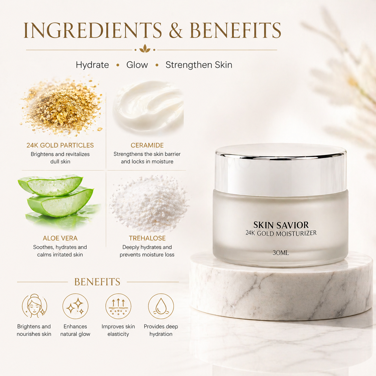 Skin Savior 24k Gold Moisturizer - Image 3