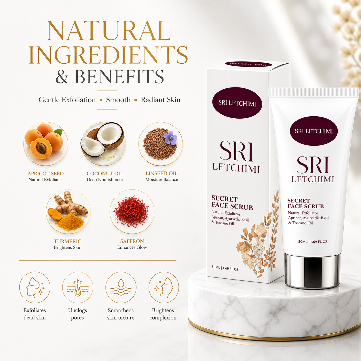 Secret Face Scrub | Golden Shine HQ - Image 3